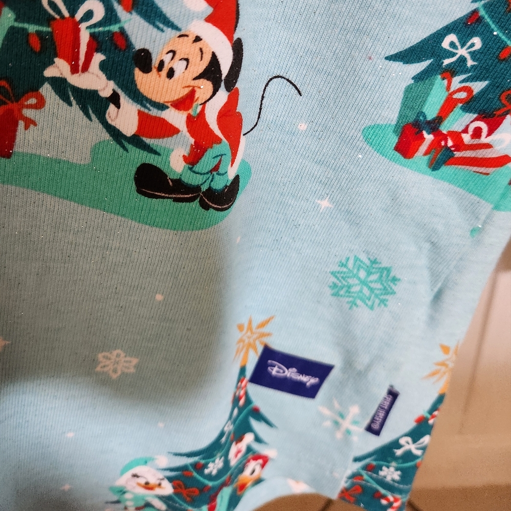 Disneyland Blue Christmas Sweatshirt Cozy Long-Sleeve Size Medium - Picture 7 of 8